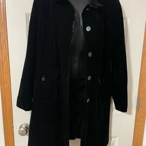 Black velvet duster